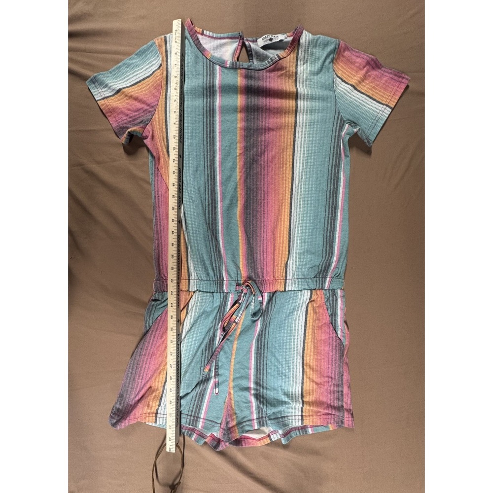 Crazy Train Siesta Serape Romper Short Striped One Piece BohoAztec Western Large